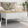 vidaXL Couchtisch FLORO Weiß 99x55,5x45 cm Massivholz Produktbild-Vorschau 2