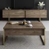 Skye Decor, Luxe - Walnut, Gold, Fernsehtisch, Nussbaum, Produktbild-Vorschau 4