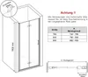 Duschtür Falttür Nischentür 80x195cm Duschkabine Produktbild-Vorschau 7