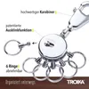 TROIKA GEOMETRIC WAVES, Schlüsselring, Schwarz, Silber, Produktbild-Vorschau 2