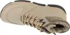 A close-up, angled view of a single beige high-top sneaker boot. Anteprima dell’immagine prodotto