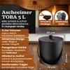 BLACK OAK Ascheeimer TOBA 5L – schwarz mit Deckel, Feger, Produktbild-Vorschau 1