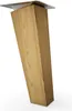 A single wooden furniture leg with a metal top plate, shown against a white background. Produktbild-Vorschau