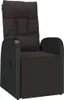 vidaXL Záhradné lehátko so sedadlom Poly Rattan Black Náhľad obrázku produktu 1