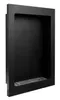 A black, rectangular ethanol fireplace insert with a metal burner at the bottom, shown against a white background. Voir les images du produit