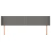 The Living Store Kopfteil mit Ohren Dunkelgrau 183x16x78/88 Produktbild-Vorschau 3