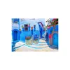 ENJOY Puzzle Türkisfarbene Straße in Chefchaouen, Marokko Produktbild-Vorschau 1