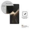 A smartphone screen protector is shown with a close-up detail and marketing text. Anteprima dell’immagine prodotto