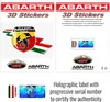 Abarth 3D Aufkleber Offizielle Schild Italien Blitz, Größe Produktbild-Vorschau 4