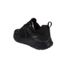 A black Skechers shoe shown from the side and back on a white background. Produktbild-Vorschau