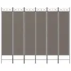 vidaXL 6-tlg. Paravent Anthrazit 240x200 cm Stoff Produktbild-Vorschau 3