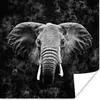 MuchoWow® Poster Elefant - Tiere - Rauchen - Schwarz - Weiß Produktbild-Vorschau 1