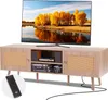 VEVOR Rattan-TV-Ständer, Retro-TV-Schrank für 165 cm Produktbild-Vorschau 1