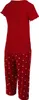 Damen Schlafanzug rot 3/4 Hose Caprihose Größe S Produktbild-Vorschau 6