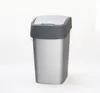 A silver trash can with a gray lid is shown against a white background. Anteprima dell’immagine prodotto