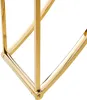 A close-up view of the metallic gold frame of a shelf unit, showing the joints and structure. Náhľad obrázku produktu