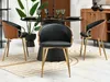 Chaise de salle à manger CERYS - noyer / noir / or Voir les images du produit 10