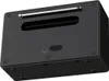 The back of a black Philips DAB+ radio is shown, with a USB port and buttons visible. Voir les images du produit
