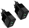 Two black dual USB power adapters are shown against a white background. Produktbild-Vorschau