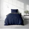 Bettwäsche 155x220 cm dunkel blau anthrazit Unifarben Produktbild-Vorschau 2