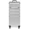 Kosmetikkoffer auf Rollen Aluminium Silber 70L Make-up Produktbild-Vorschau 7