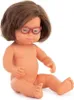 Puppe Mädchen mit Downsyndrom und Brille 38cm hellhäutig Produktbild-Vorschau 3