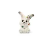 A ceramic figurine of a white rabbit decorated with colorful Christmas lights. Produktbild-Vorschau