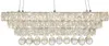 A multi-tiered crystal chandelier with LED lights. Podgląd zdjęcia produktu