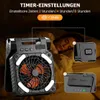 3-in-1 Solar Camping Fan mit LED, 4 Geschwindigkeitsstufen, Produktbild-Vorschau 8