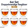 6er Set Kaffeegläser Teegläser Doppelwandige Thermogläser Produktbild-Vorschau 1
