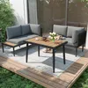 A patio set with two sofas and a coffee table on a deck. Anteprima dell’immagine prodotto