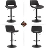 A collage of four images showing a black bar stool from different angles. Produktbild-Vorschau