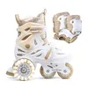 Kinder-Rollschuh-Set Cariboo Ballerina + goldene Schützer - Produktbild-Vorschau 1