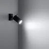Wandleuchte RING schwarz ein Schalter 1xGU10 10W Stahl Produktbild-Vorschau 3