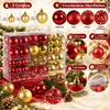 Weihnachtskugeln Rot Gold Kunststoff 100er Set, Produktbild-Vorschau 4