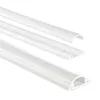 Three white PVC cable conduits are arranged diagonally on a white background. Podgląd zdjęcia produktu