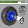 2x Sackkarrenrad 260x85 mm 3.00-4 Bollerwagenrad, Luftrad, Produktbild-Vorschau 2