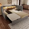 Divano letto Merax imbottito 90x200 con letto estraibile Anteprima dell’immagine prodotto 4