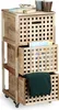 Relaxdays Rollcontainer Holz, 3 Fächer, Produktbild-Vorschau 1