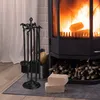Set di attrezzi per camino Relaxdays, 5 pezzi, attizzatoio, Anteprima dell’immagine prodotto 2