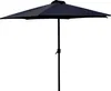 A dark blue patio umbrella with a black pole and crank mechanism, isolated on a white background. Anteprima dell’immagine prodotto