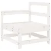 Design Möbel 7-tlg. Garten-Lounge-Set Weiß Massivholz Produktbild-Vorschau 3