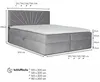 Lit Boxspring Lit double TEO 2 - 140x200cm Lit avec matelas Voir les images du produit 3