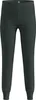 Dunkelgrüne Odlo Active Warm Kids Leggings mit elastischem Bund und Bündchen an den Beinenden
