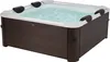 A square hot tub filled with bubbling water, set against a white background. Produktbild-Vorschau