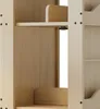 Close-up view of a wooden shelf unit. Produktbild-Vorschau
