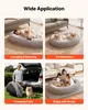 A collage of four images showing a dog bed being used in different scenarios: lounging, pet interaction, camping, and family enjoyment. Anteprima dell’immagine prodotto