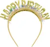Oblique Unique Haarreifen Happy Birthday irisierend Produktbild-Vorschau 1