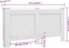 vidaXL Heizkörperabdeckung Weiß 152x19x81,5 cm MDF Produktbild-Vorschau 15