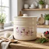 EMALIA RYBNIK Emaille-Topf mit Deckel MAGNOLIA Creme 12l Produktbild-Vorschau 2